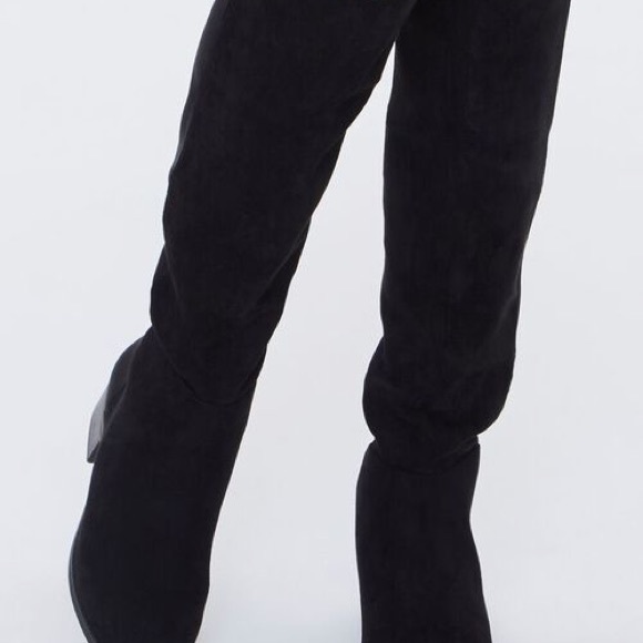 Faux Leather Knee-High Boots - Picture 2 of 16